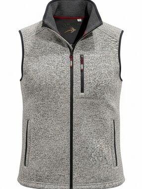 Orvis Men's XL R65 Sweater Fleece Full Zip Vest Heathered Grey Melange
